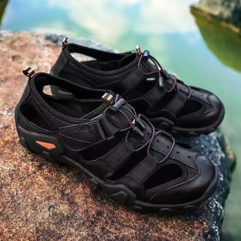 Men's Sandals 2025Summer Hollow Out Sandals Outdoor Anti Slip Climbing Shoe Casual Trekking Sandalias Beach Wading Shoes for Men