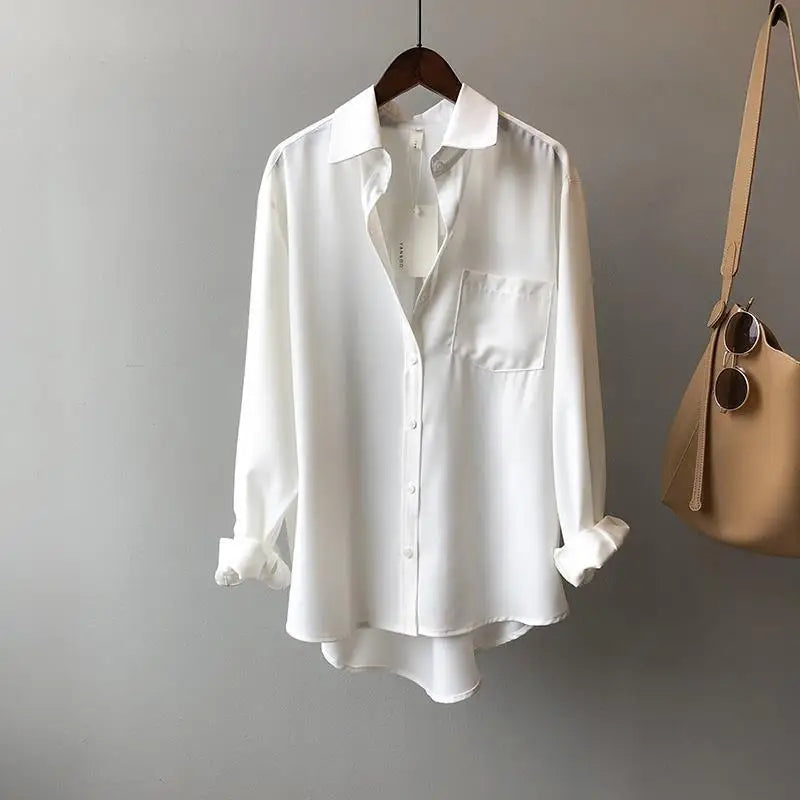 Celeste Silk-Touch Draped Shirt