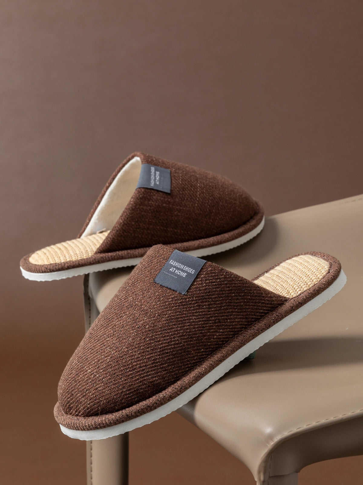 Unisex House Slippers Spring Fall Indoor Bedroom Floor Lightweight Quiet Flat Sole Breathable Comfortable All-Season Home Shoes