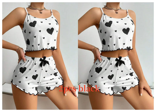 Sweetheart Ribbed Lounge Set