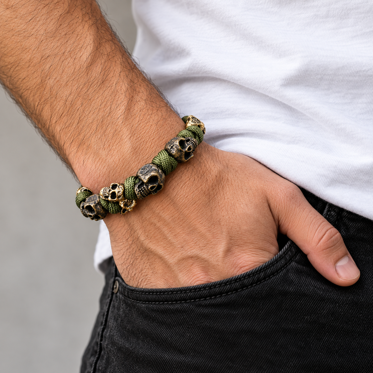 Raven Skull Bracelet