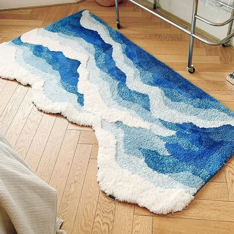 Ocean Wave Plush Rug