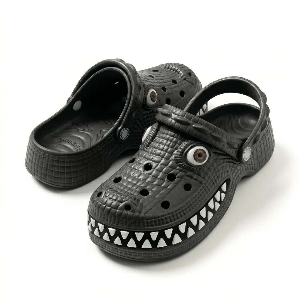 2026 New Design Funny Crocodile Big-Tooth Flip Flops - Suitable for Both Men And Women. Thick-Soled, Elevated Ankle Holes. Perfect for Parties. Fun Flip Flops for Couples. Outdoor And Indoor Use. Ideal Birthday Or Holiday Gift