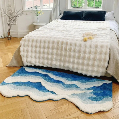 Ocean Wave Plush Rug
