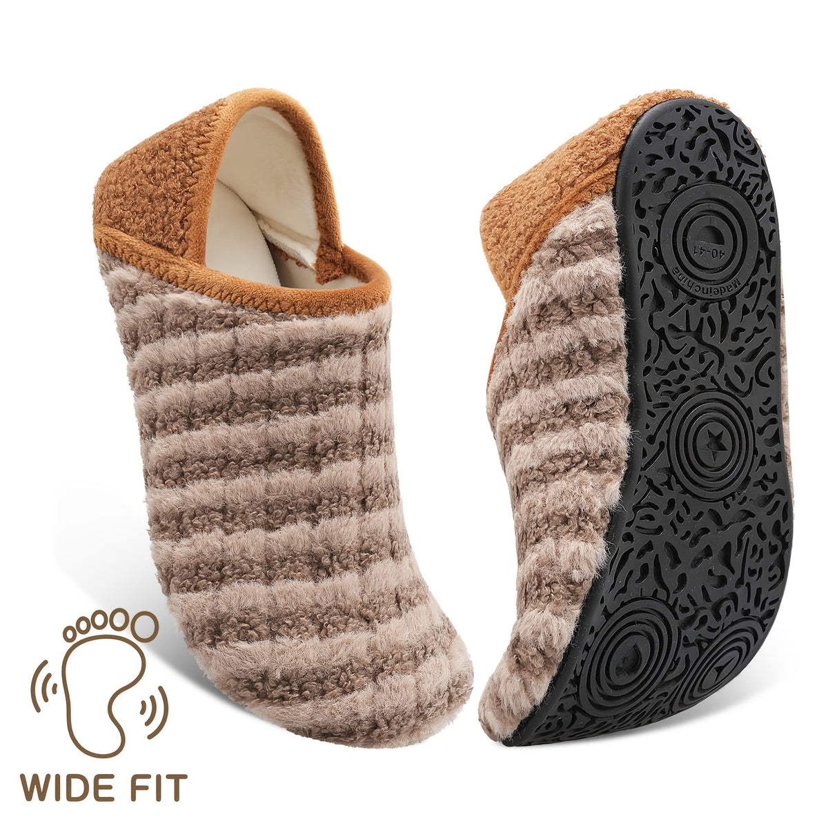 Women And Men All-Season Style Rubber Sole Soft-Lightweight Flat Shoes Non Slip House Gifts for Couple Slipper Designed for Wide Feet, Women Shoes