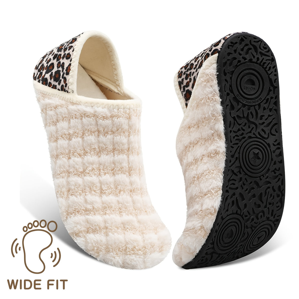 Women And Men All-Season Style Rubber Sole Soft-Lightweight Flat Shoes Non Slip House Gifts for Couple Slipper Designed for Wide Feet, Women Shoes