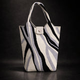 Vintage Striped Knitted Handbag