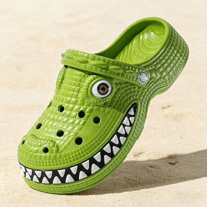 2026 New Design Funny Crocodile Big-Tooth Flip Flops - Suitable for Both Men And Women. Thick-Soled, Elevated Ankle Holes. Perfect for Parties. Fun Flip Flops for Couples. Outdoor And Indoor Use. Ideal Birthday Or Holiday Gift