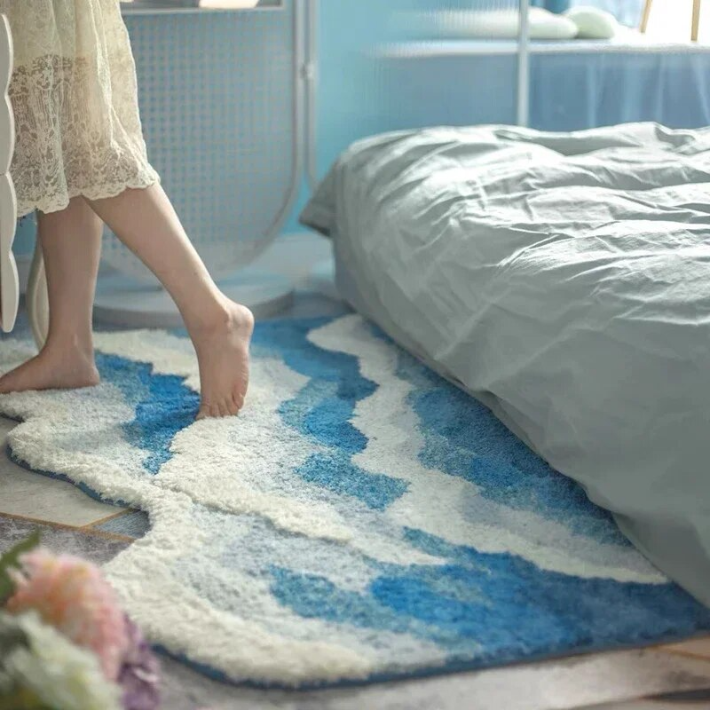 Ocean Wave Plush Rug