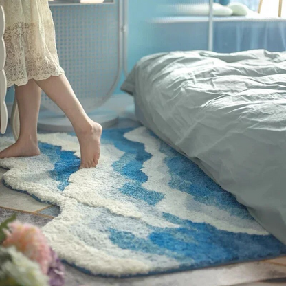 Ocean Wave Plush Rug