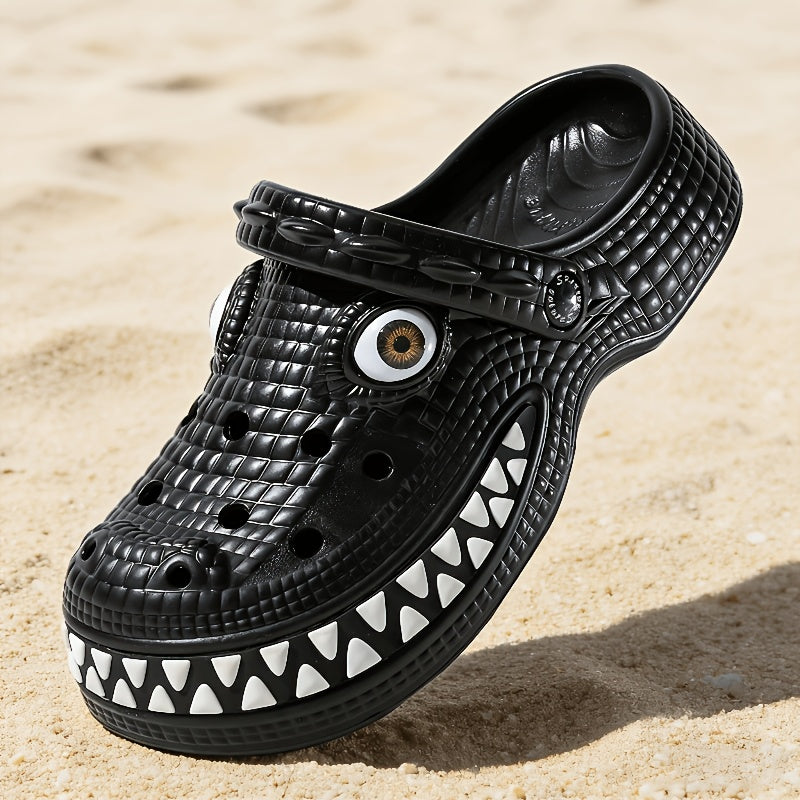 2026 New Design Funny Crocodile Big-Tooth Flip Flops - Suitable for Both Men And Women. Thick-Soled, Elevated Ankle Holes. Perfect for Parties. Fun Flip Flops for Couples. Outdoor And Indoor Use. Ideal Birthday Or Holiday Gift