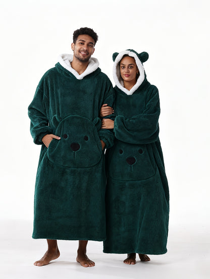 Winter Style--Fleece Style--Christmas--New Year Style--Extra Long, Extra Large, And Extra Thick--Bear Pocket--Men'S Novelty Hoodie--Machine Washable--13 Colors Available--Recommended Height 64.17inch-74.8inch/Recommended Weight 110.23LB-220.46LB--One Size