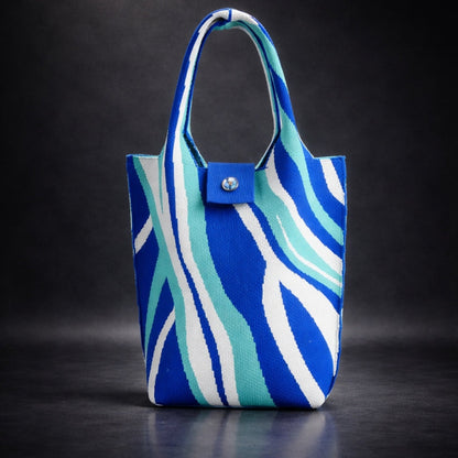 Vintage Striped Knitted Handbag