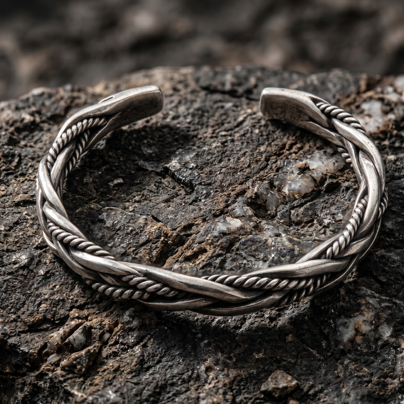 Silver Braid Cuff