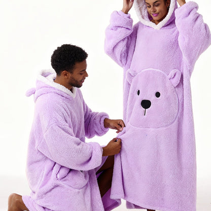 Winter Style--Fleece Style--Christmas--New Year Style--Extra Long, Extra Large, And Extra Thick--Bear Pocket--Men'S Novelty Hoodie--Machine Washable--13 Colors Available--Recommended Height 64.17inch-74.8inch/Recommended Weight 110.23LB-220.46LB--One Size