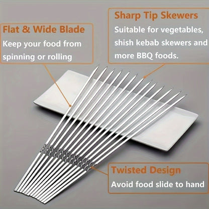 Reusable BBQ Kebab Skewers