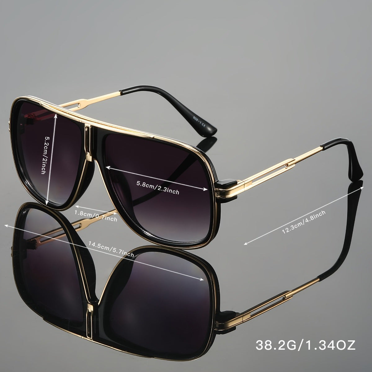 Unisex Large-frame Glasses-black/ Golden Retro Pilot Models-oversized Lenses with Lightweight Design, Suitable for Driving, Parties, Business And Daily Wear-including Glasses Cases-fashion Accessories, High-quality Lenses,