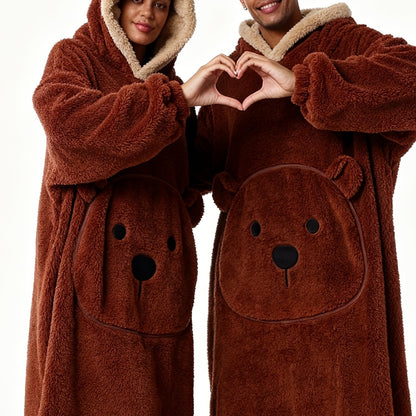 Winter Style--Fleece Style--Christmas--New Year Style--Extra Long, Extra Large, And Extra Thick--Bear Pocket--Men'S Novelty Hoodie--Machine Washable--13 Colors Available--Recommended Height 64.17inch-74.8inch/Recommended Weight 110.23LB-220.46LB--One Size