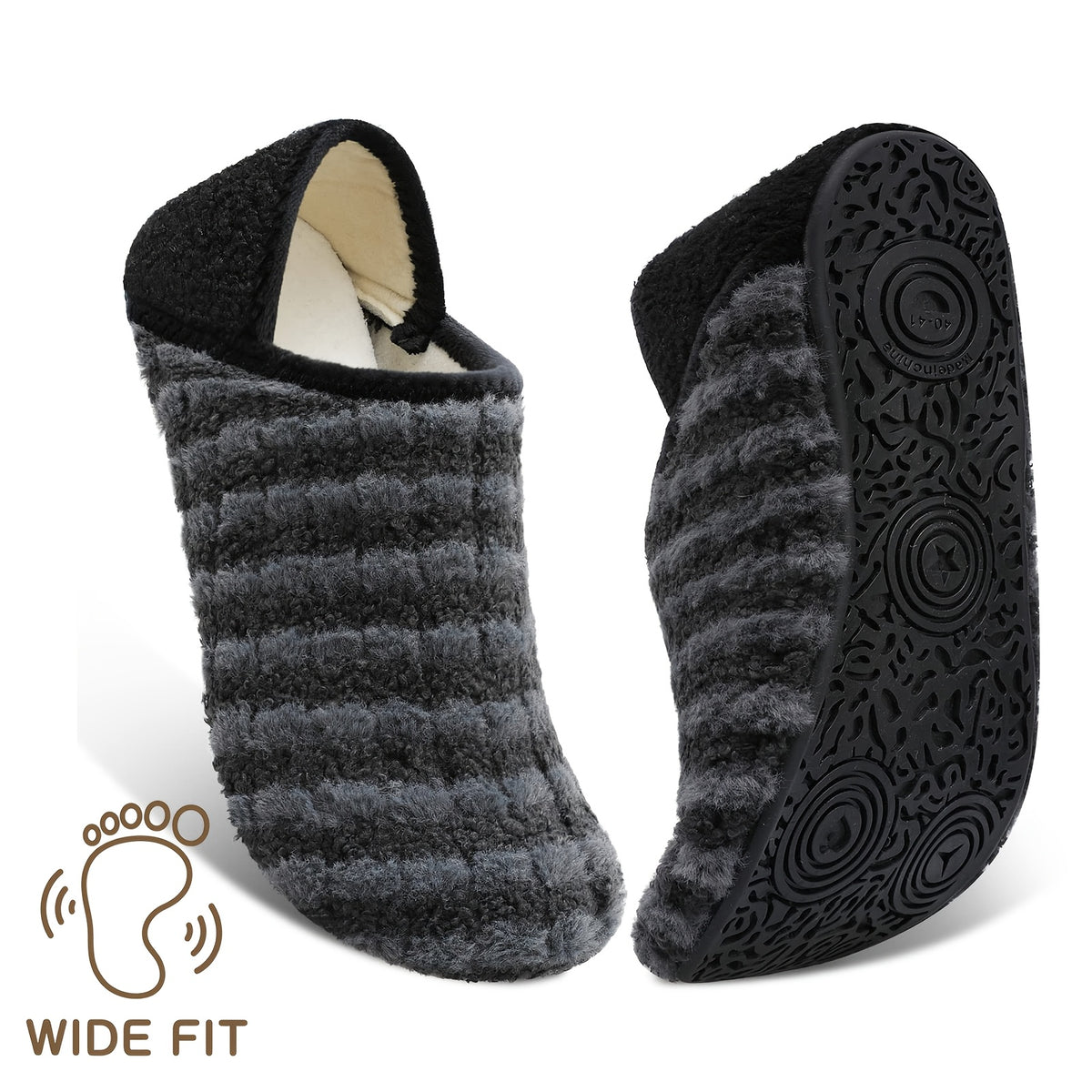 Women And Men All-Season Style Rubber Sole Soft-Lightweight Flat Shoes Non Slip House Gifts for Couple Slipper Designed for Wide Feet, Women Shoes