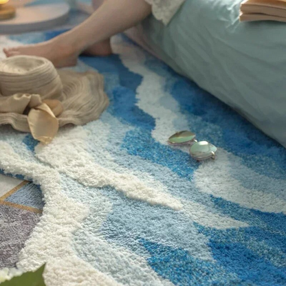 Ocean Wave Plush Rug