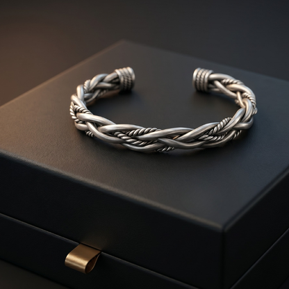 Silver Braid Cuff
