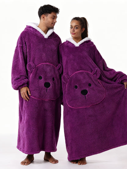Winter Style--Fleece Style--Christmas--New Year Style--Extra Long, Extra Large, And Extra Thick--Bear Pocket--Men'S Novelty Hoodie--Machine Washable--13 Colors Available--Recommended Height 64.17inch-74.8inch/Recommended Weight 110.23LB-220.46LB--One Size