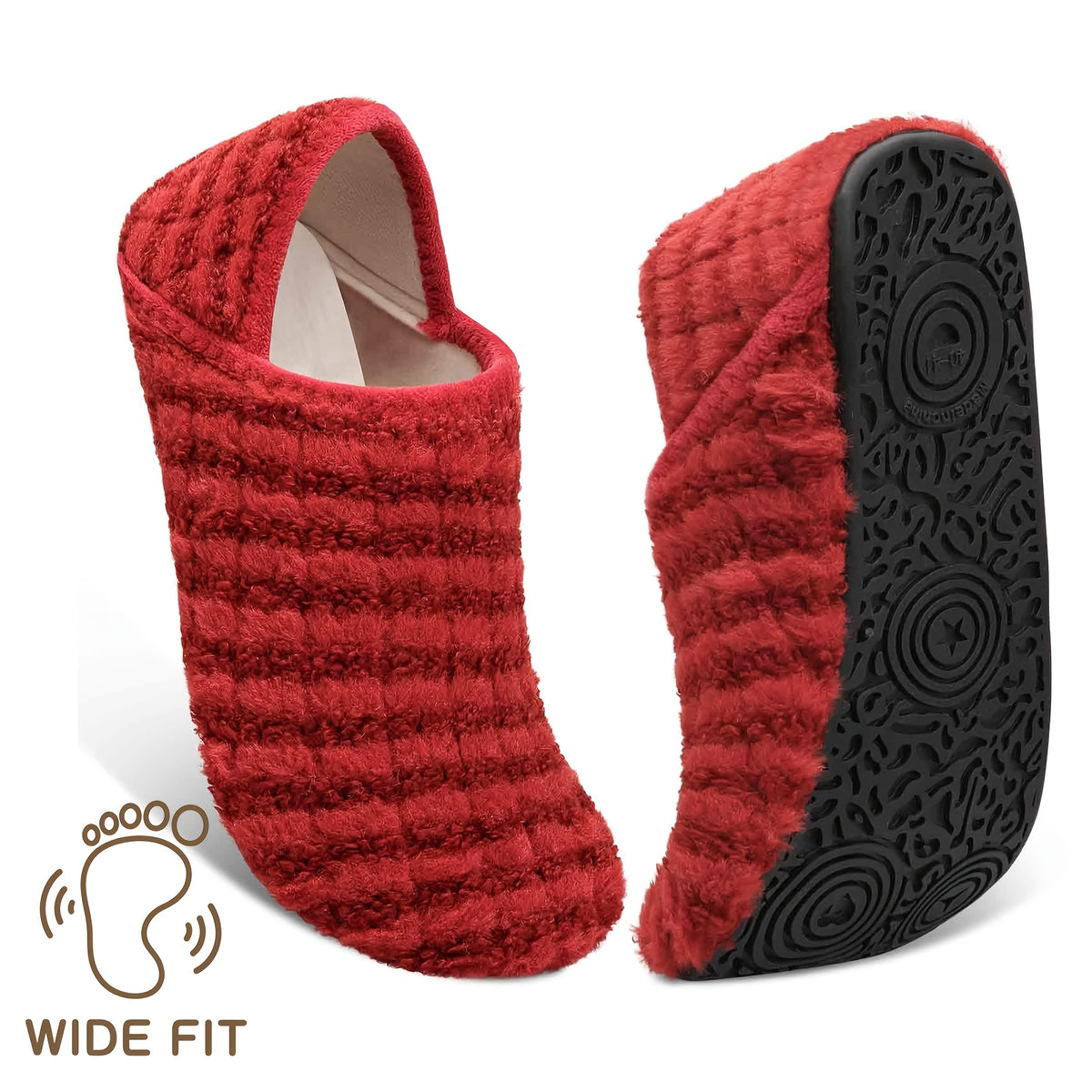 Women And Men All-Season Style Rubber Sole Soft-Lightweight Flat Shoes Non Slip House Gifts for Couple Slipper Designed for Wide Feet, Women Shoes