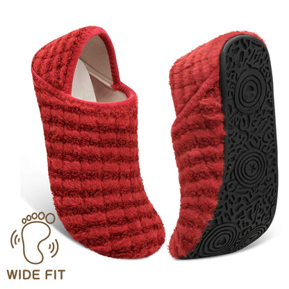 Women And Men All-Season Style Rubber Sole Soft-Lightweight Flat Shoes Non Slip House Gifts for Couple Slipper Designed for Wide Feet, Women Shoes