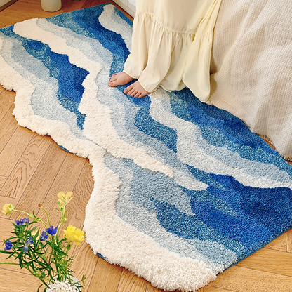 Ocean Wave Plush Rug