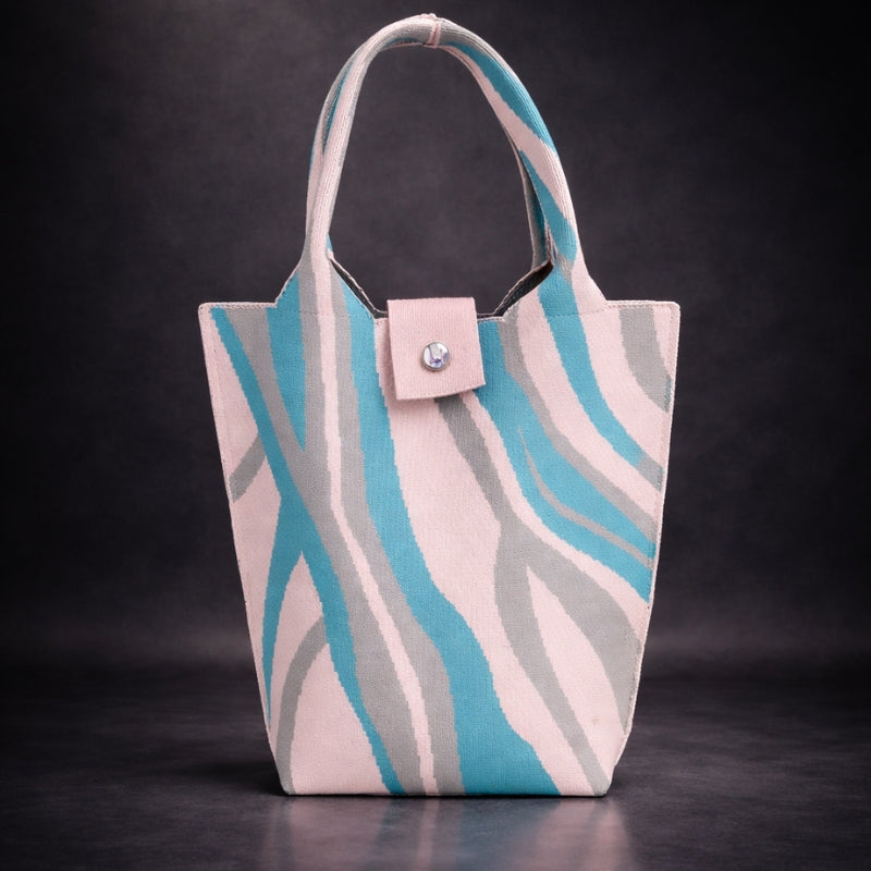 Vintage Striped Knitted Handbag