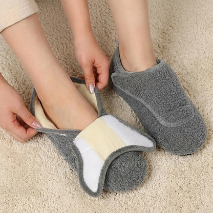Women'S Wide Slippers with Rubber Sole Soft Lightweight House Slippers Socks, Indoor Shoes, Comfortable Adjustable for Home Bedroom Travel Yoga, Unisex, Multi-Color Flat Shoes., Women Shoes