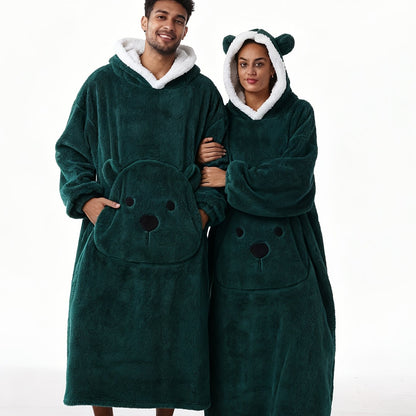 Winter Style--Fleece Style--Christmas--New Year Style--Extra Long, Extra Large, And Extra Thick--Bear Pocket--Men'S Novelty Hoodie--Machine Washable--13 Colors Available--Recommended Height 64.17inch-74.8inch/Recommended Weight 110.23LB-220.46LB--One Size
