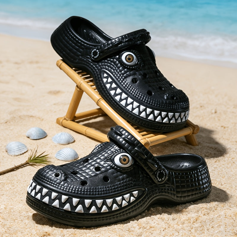 2026 New Design Funny Crocodile Big-Tooth Flip Flops - Suitable for Both Men And Women. Thick-Soled, Elevated Ankle Holes. Perfect for Parties. Fun Flip Flops for Couples. Outdoor And Indoor Use. Ideal Birthday Or Holiday Gift