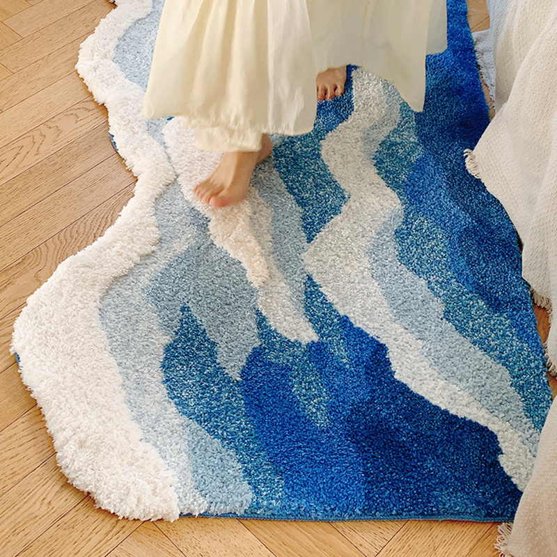 Ocean Wave Plush Rug