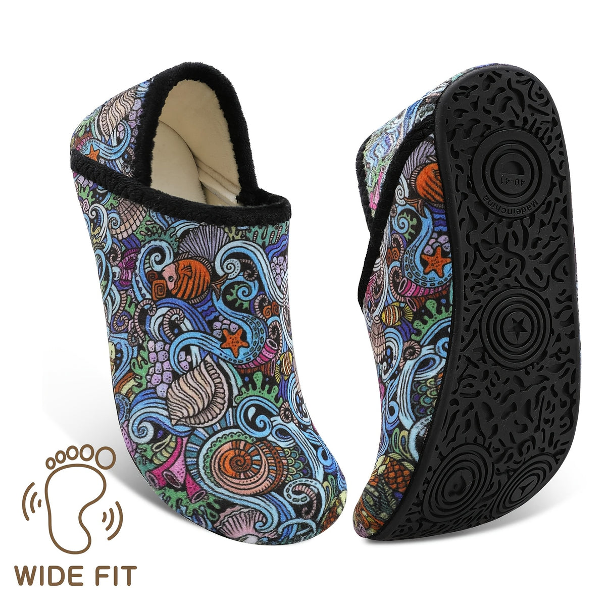 Women And Men All-Season Style Rubber Sole Soft-Lightweight Flat Shoes Non Slip House Gifts for Couple Slipper Designed for Wide Feet, Women Shoes