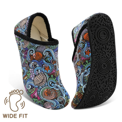 Women And Men All-Season Style Rubber Sole Soft-Lightweight Flat Shoes Non Slip House Gifts for Couple Slipper Designed for Wide Feet, Women Shoes
