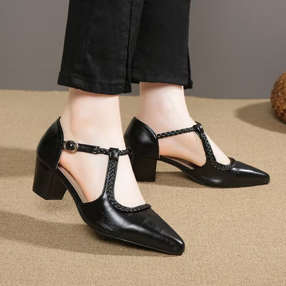 Braided T-Bar Heels