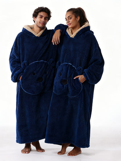 Winter Style--Fleece Style--Christmas--New Year Style--Extra Long, Extra Large, And Extra Thick--Bear Pocket--Men'S Novelty Hoodie--Machine Washable--13 Colors Available--Recommended Height 64.17inch-74.8inch/Recommended Weight 110.23LB-220.46LB--One Size