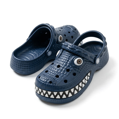 2026 New Design Funny Crocodile Big-Tooth Flip Flops - Suitable for Both Men And Women. Thick-Soled, Elevated Ankle Holes. Perfect for Parties. Fun Flip Flops for Couples. Outdoor And Indoor Use. Ideal Birthday Or Holiday Gift