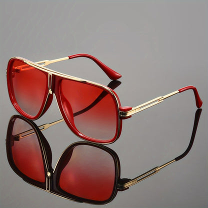 Unisex Large-frame Glasses-black/ Golden Retro Pilot Models-oversized Lenses with Lightweight Design, Suitable for Driving, Parties, Business And Daily Wear-including Glasses Cases-fashion Accessories, High-quality Lenses,