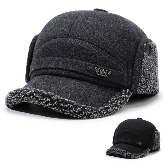 2025 Autumn/Winter New Warm Lei Feng Hat for Men, Dad Outdoor Casual Thickened Middle-aged and Elderly -Lined Ear Protection Hat, Suitable for Christmas parties, festive outfits, New Year celebrations, and winter gifting.