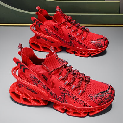 Men's Lightweight Breathable Sneakers with EVA Absorption - Low-Top Training Shoes Suitable for Gym, Jogging, Casual Wear - Autumn/Winter TPU Sole & Cushioned Footbed, Fabric Upper ( Lace-Up)