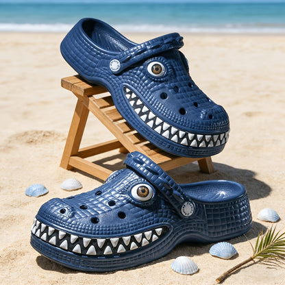 2026 New Design Funny Crocodile Big-Tooth Flip Flops - Suitable for Both Men And Women. Thick-Soled, Elevated Ankle Holes. Perfect for Parties. Fun Flip Flops for Couples. Outdoor And Indoor Use. Ideal Birthday Or Holiday Gift