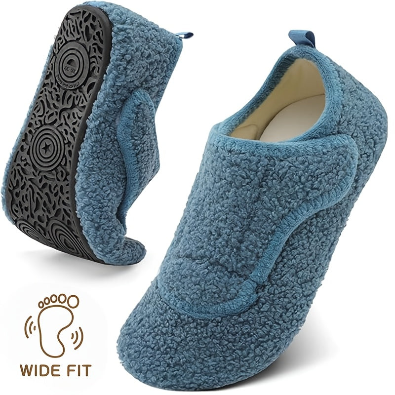 Women'S Wide Slippers with Rubber Sole Soft Lightweight House Slippers Socks, Indoor Shoes, Comfortable Adjustable for Home Bedroom Travel Yoga, Unisex, Multi-Color Flat Shoes., Women Shoes