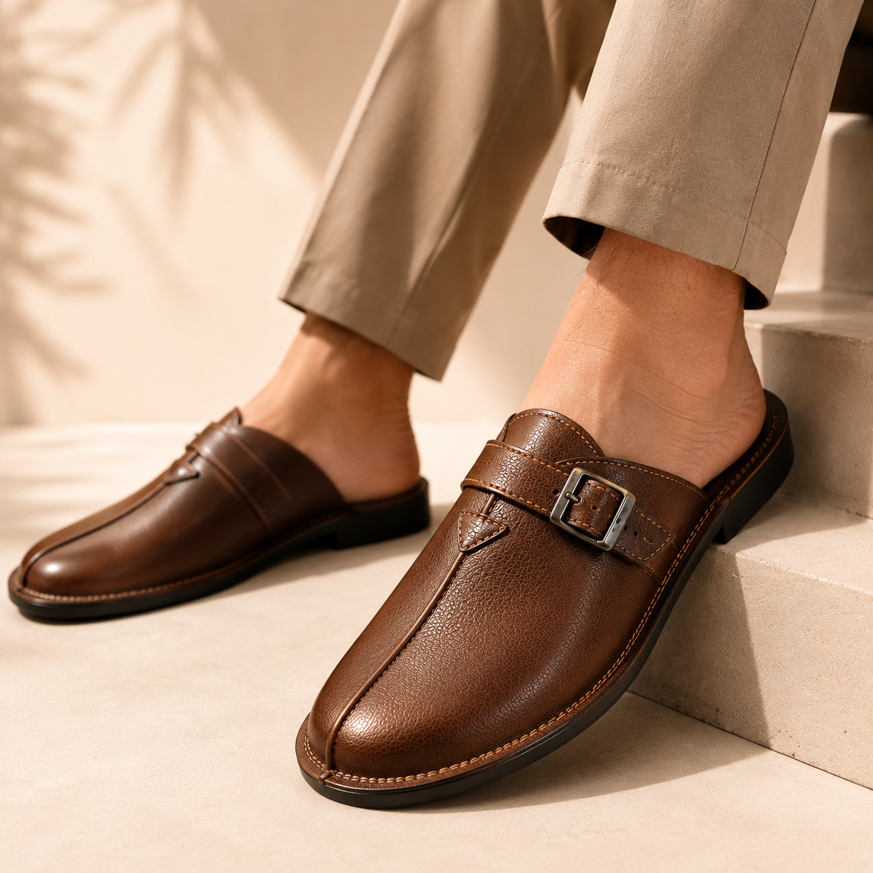 Hudson Leather Mules