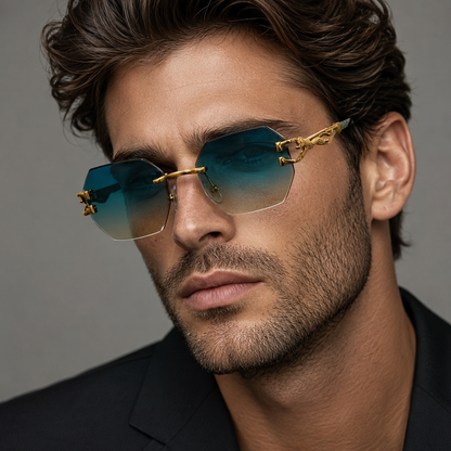 Royal Panther Rimless Sunglasses