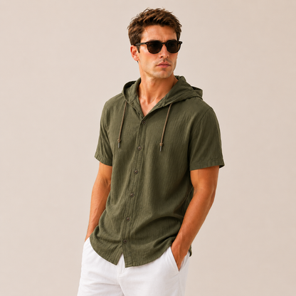 Santorini Hooded Summer Shirt