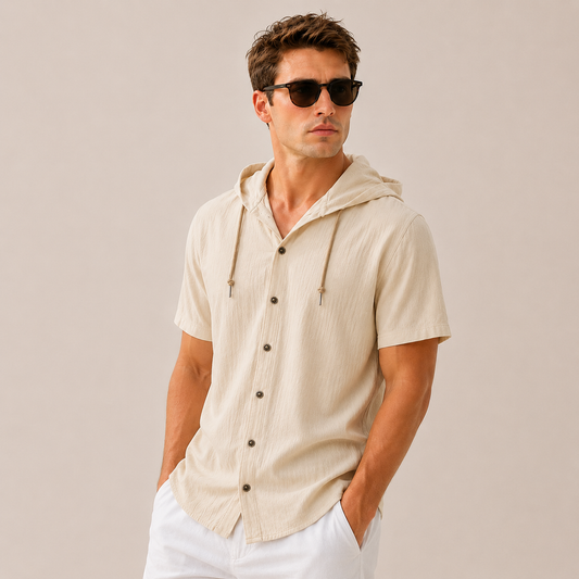 Santorini Hooded Summer Shirt