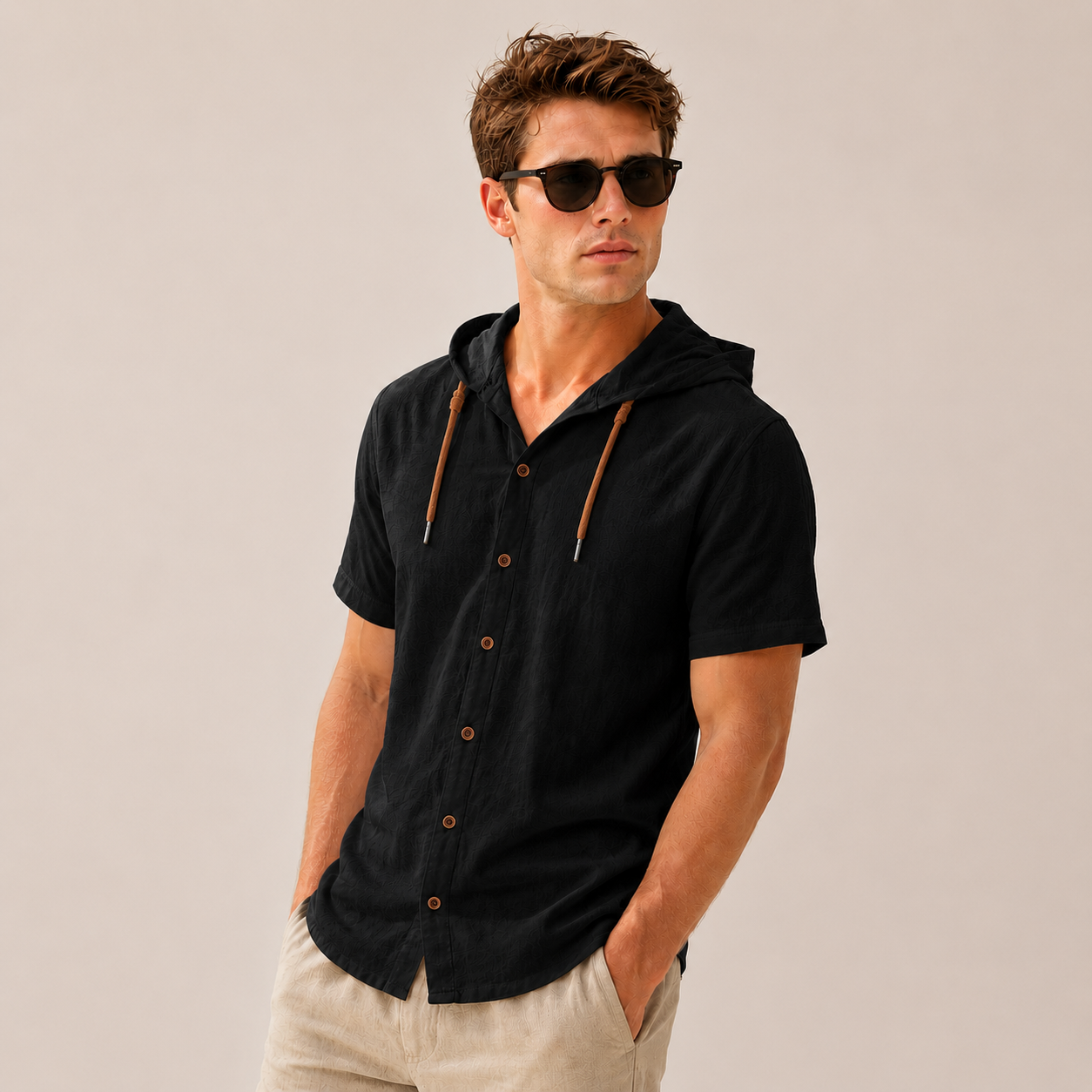 Santorini Hooded Summer Shirt