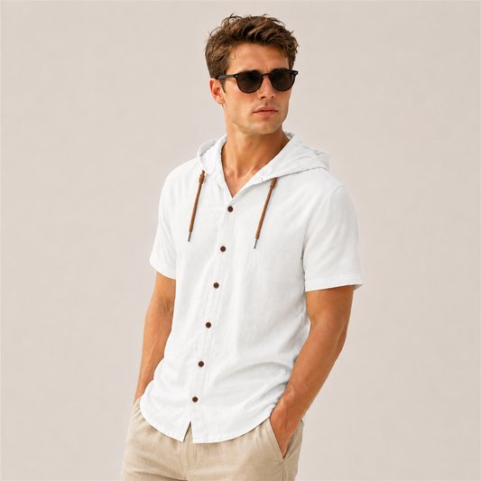 Santorini Hooded Summer Shirt